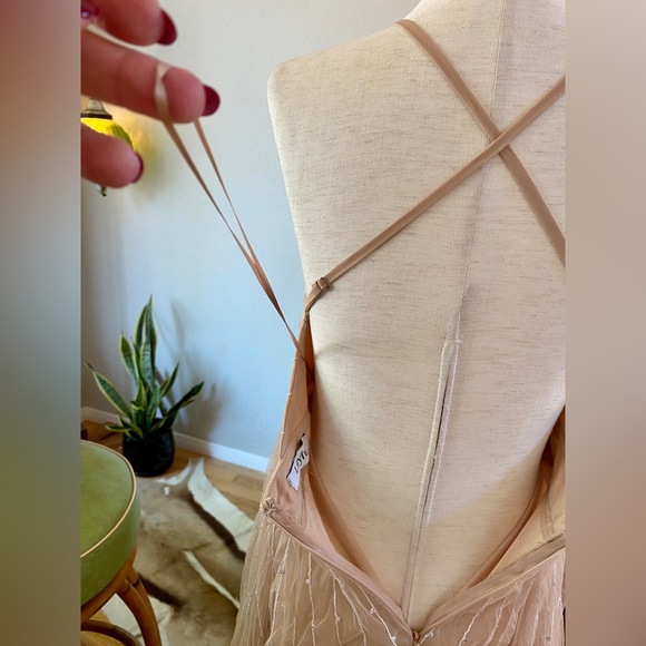 Fairytale Boho Goddess Gown | Nude, Sparkly Sequins, Ultra Flowy! Gorgeous! - Picture 8 of 13